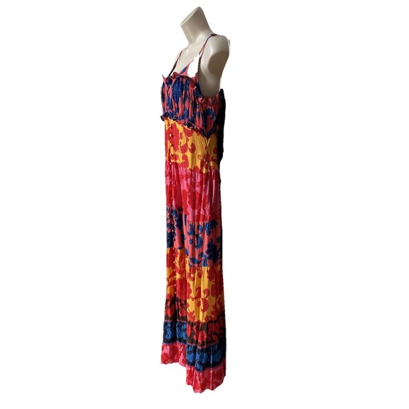 Farm Rio Size M Button-Front Tiered Floral Maxi Dress $228 - Picture 10 of 13
